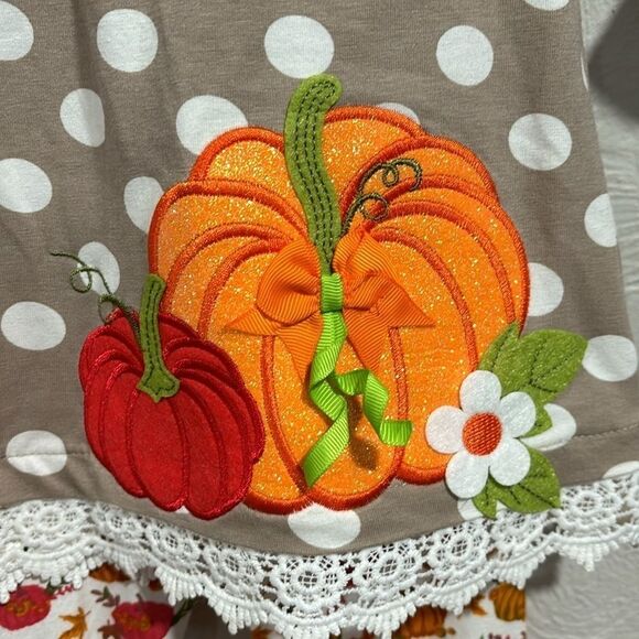 Rare Editions 2 Piece Holiday Fall Outfit Size 12 Months - Picture 3 of 6